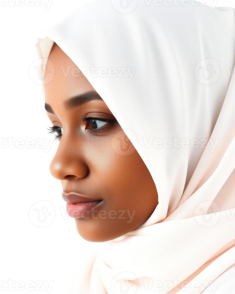 Woman in Hijab with Soft Eyes photo