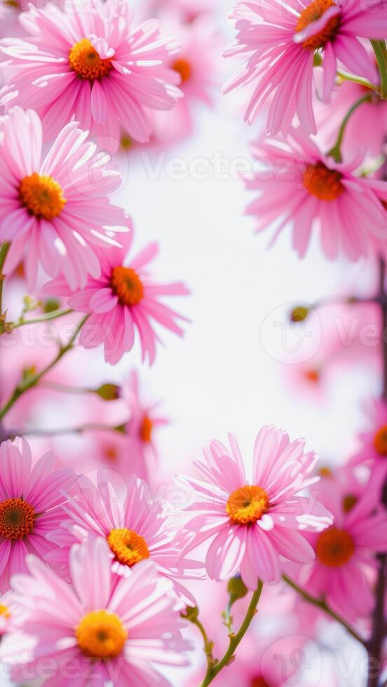 Delicate Pink Daisy Flowers photo
