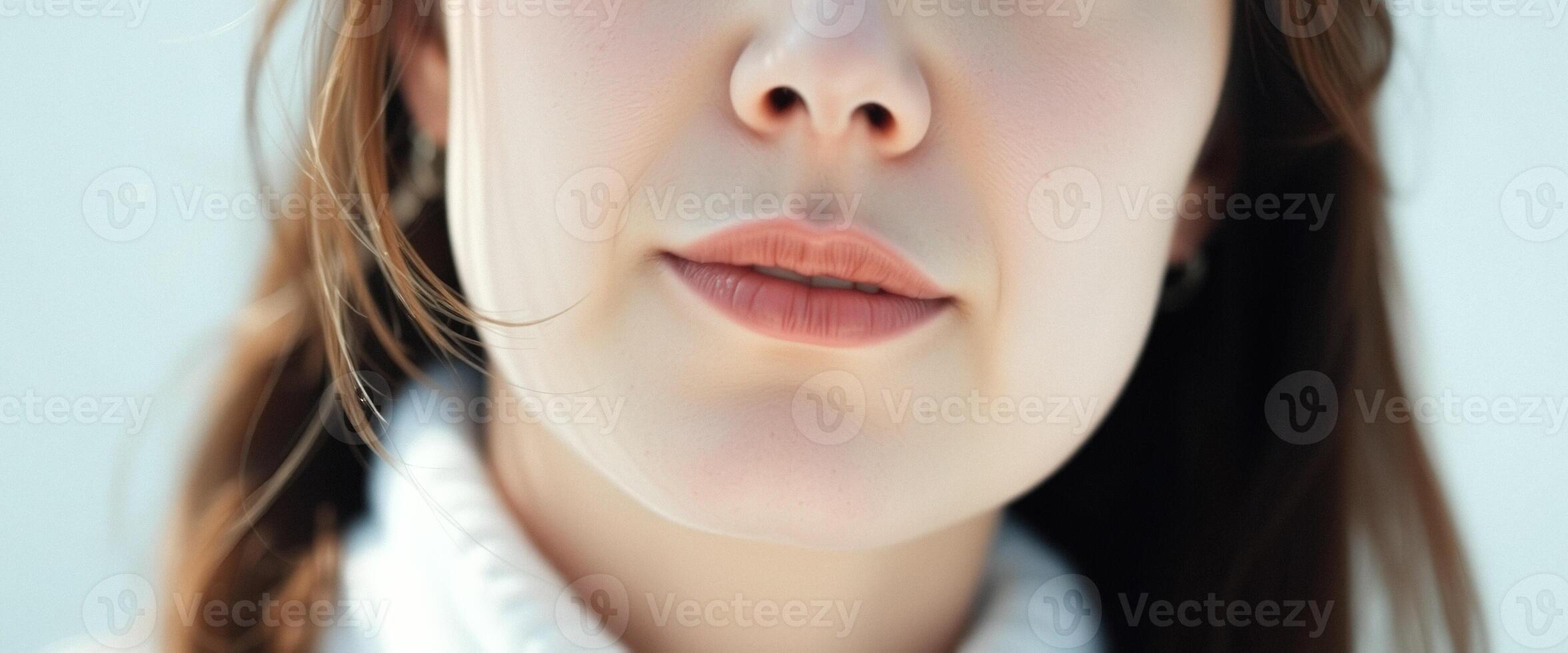 Closeup of a woman's lips photo