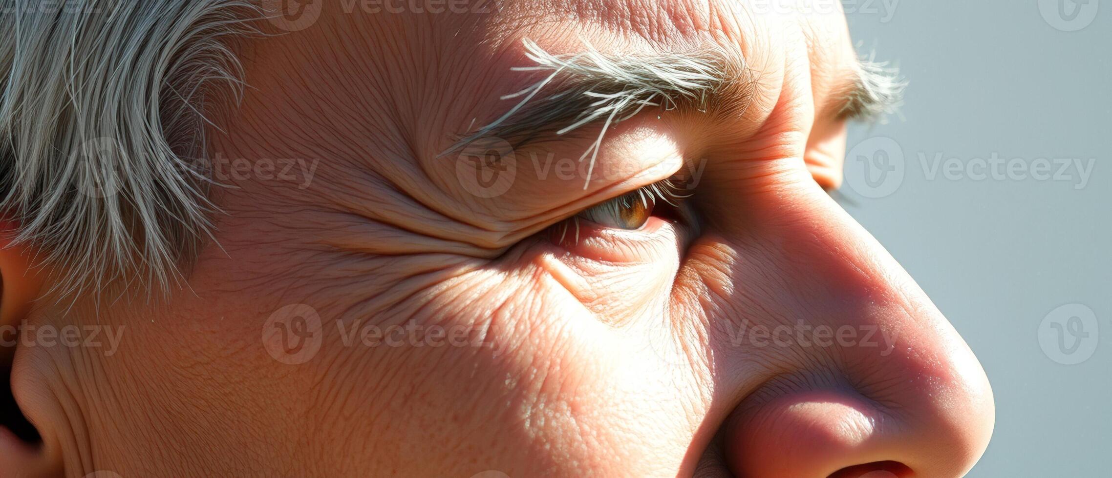 Closeup of a Senior Man's Eye photo