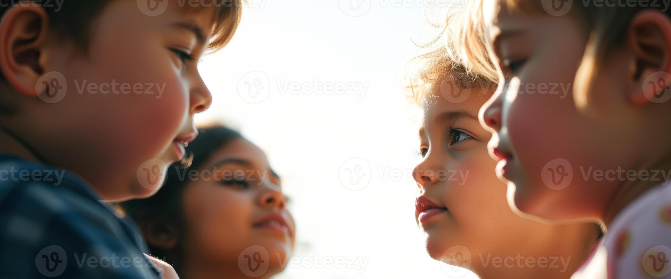 Children's Faces, Close Up photo