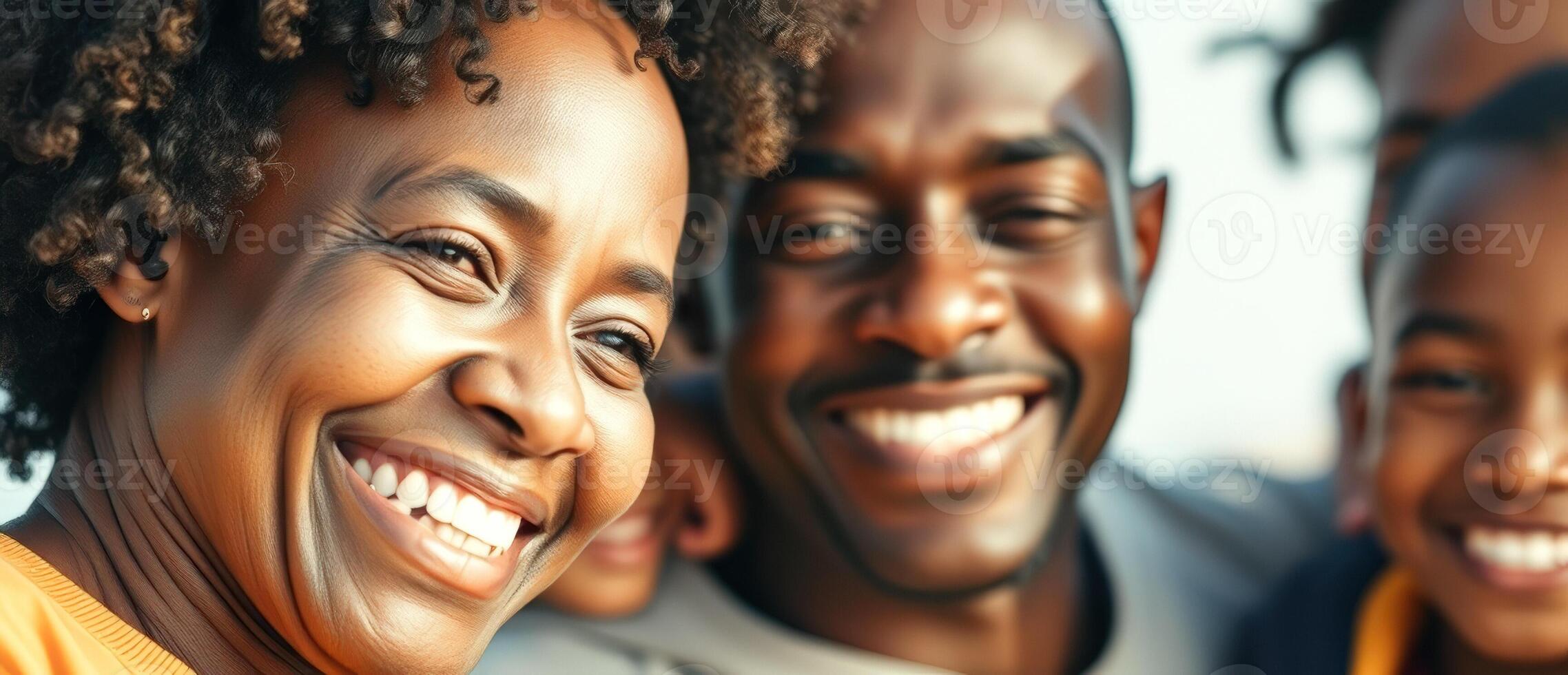 Happy Black Family Portrait photo