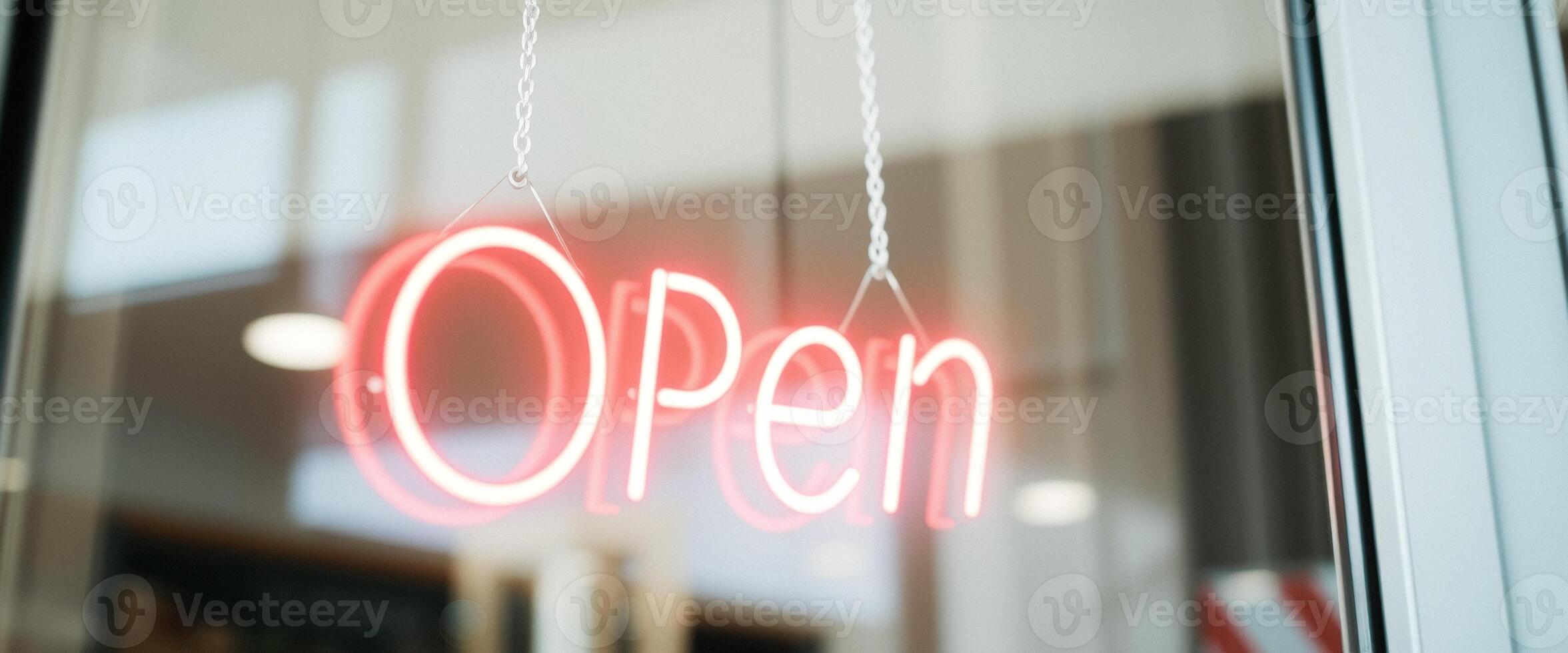 Open Sign in a Window photo
