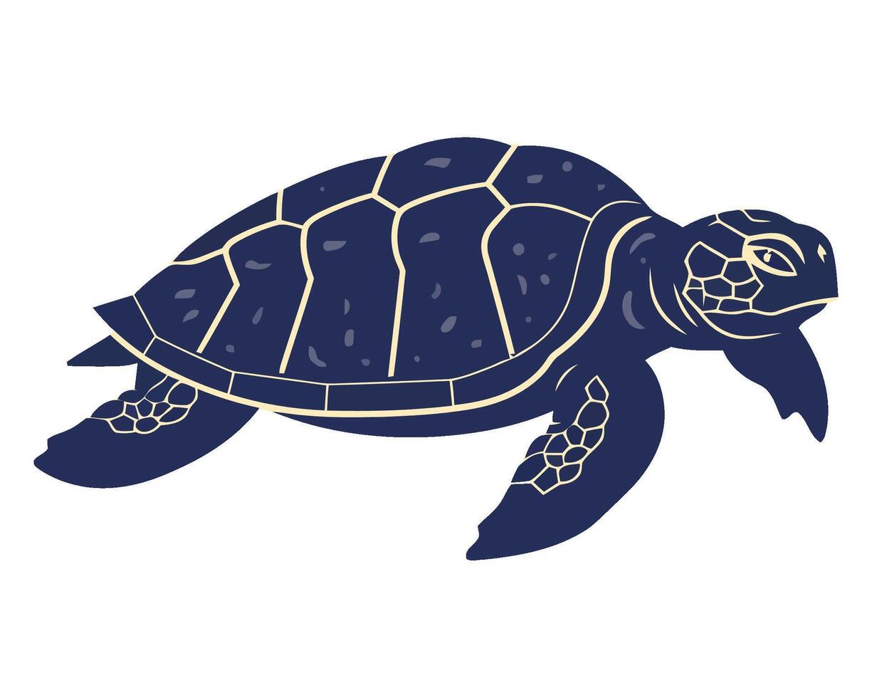 Sea turtle illustration vector