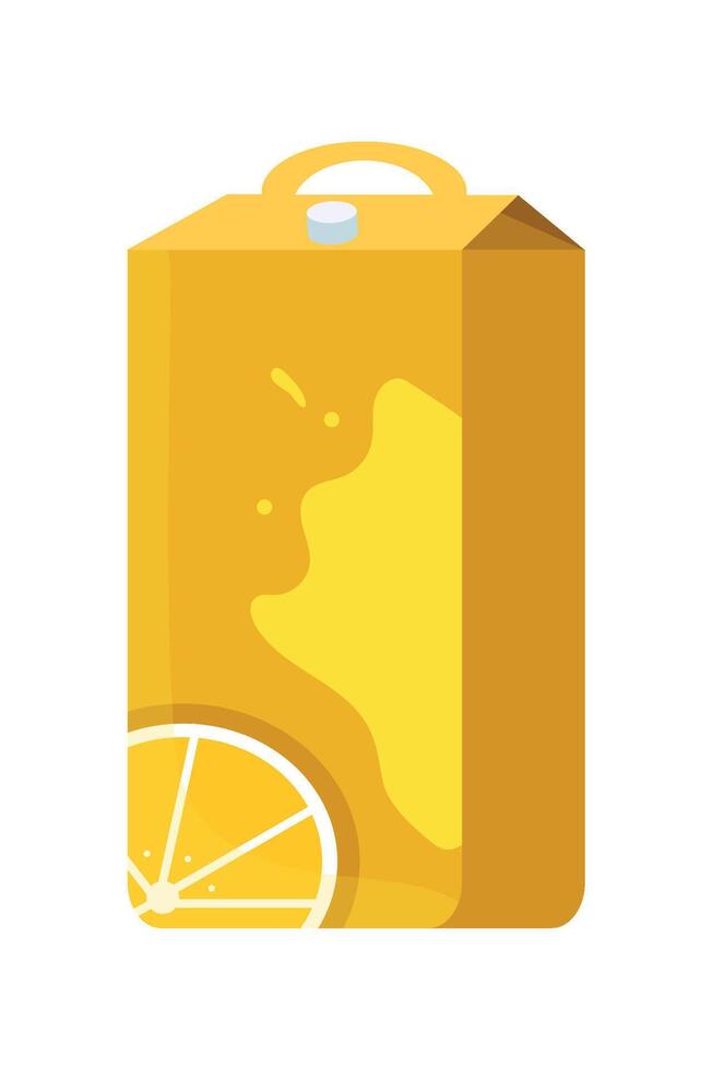Orange juice juice box illustration vector