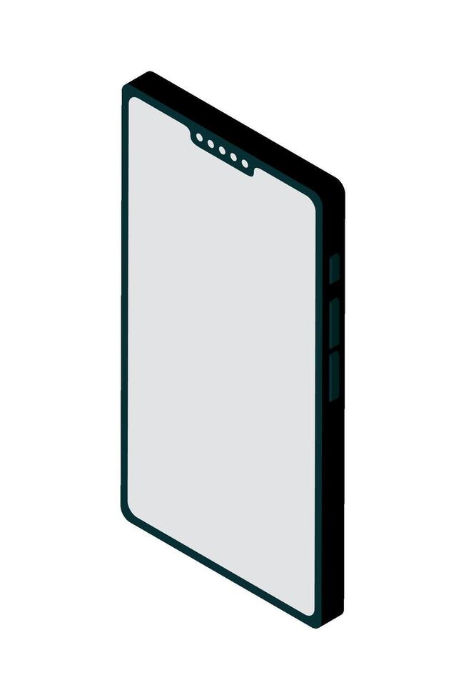 A tablet computer with a blank screen on it vector