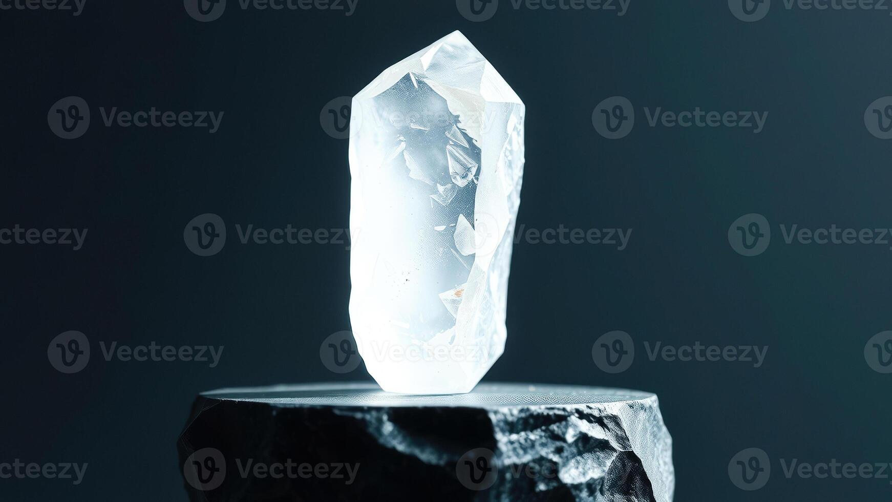 Crystal On Black Background photo