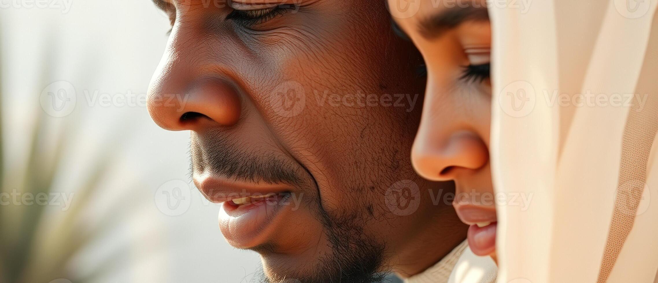 Close-up of a couple looking at each other photo