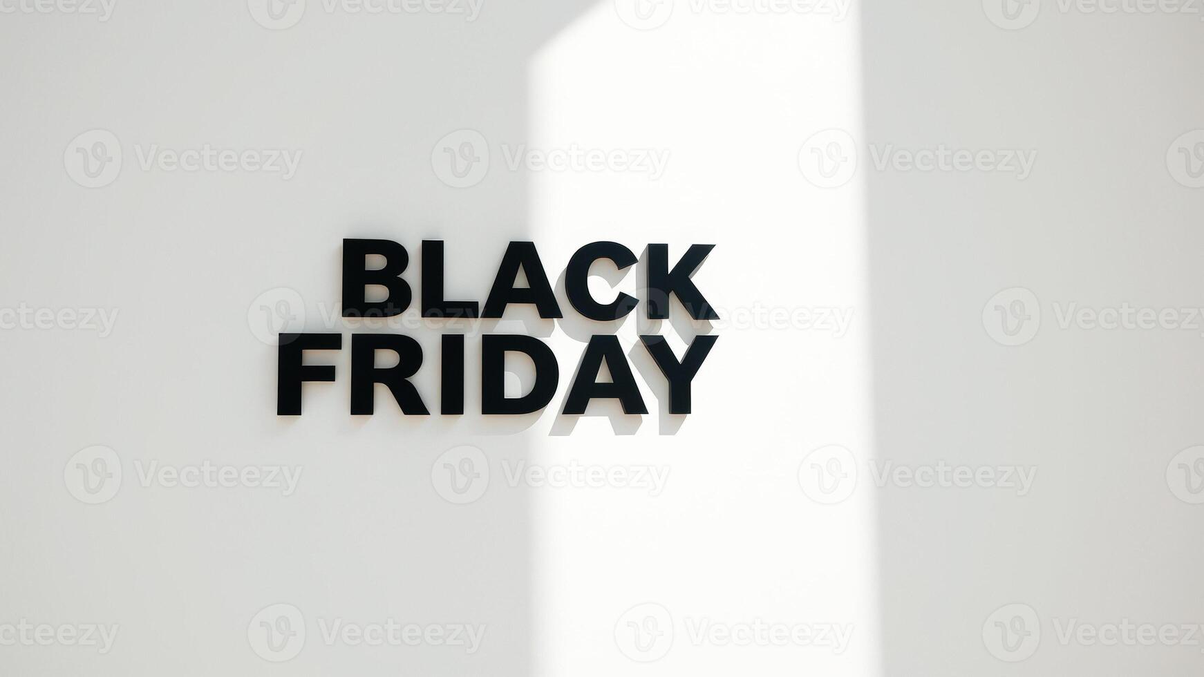 Black Friday Sale Sign on White Wall photo