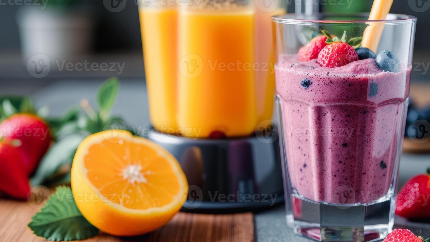 Delicious and refreshing smoothie photo