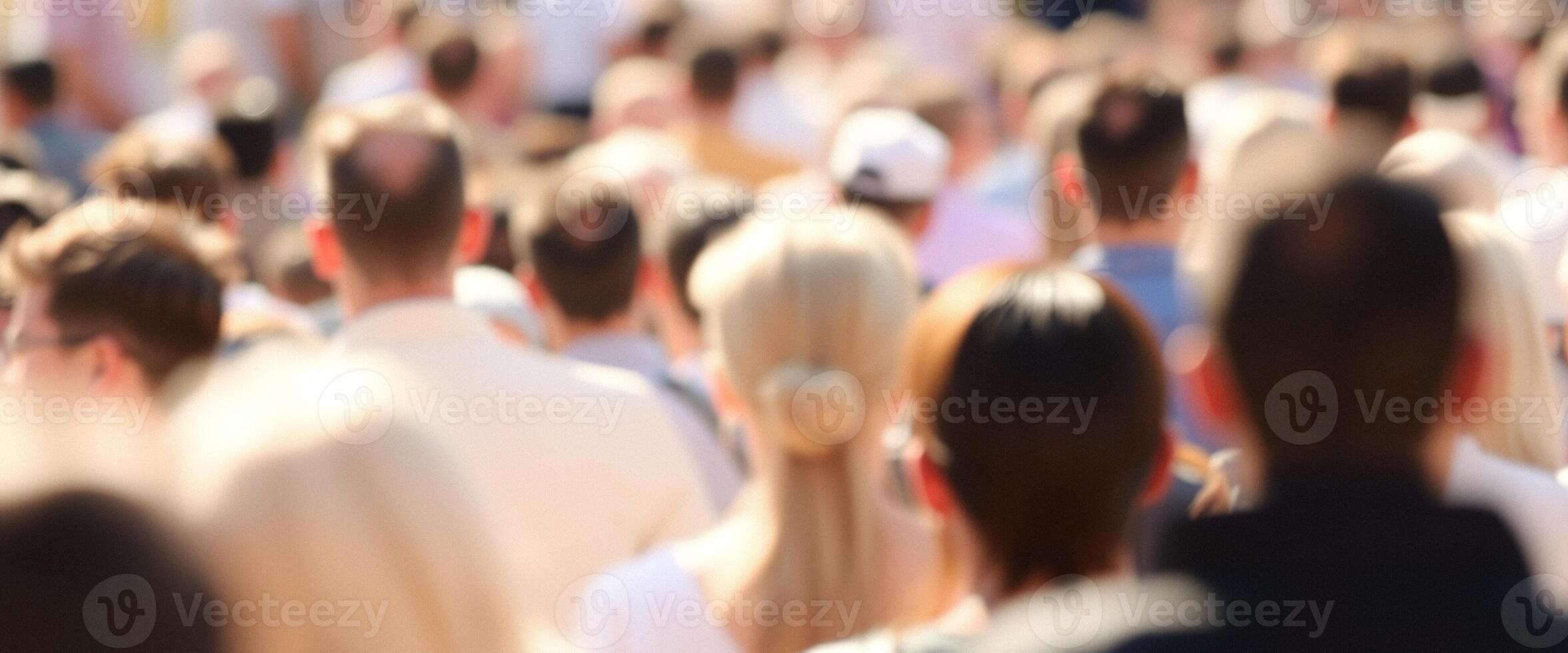 Blurred Crowd of People photo