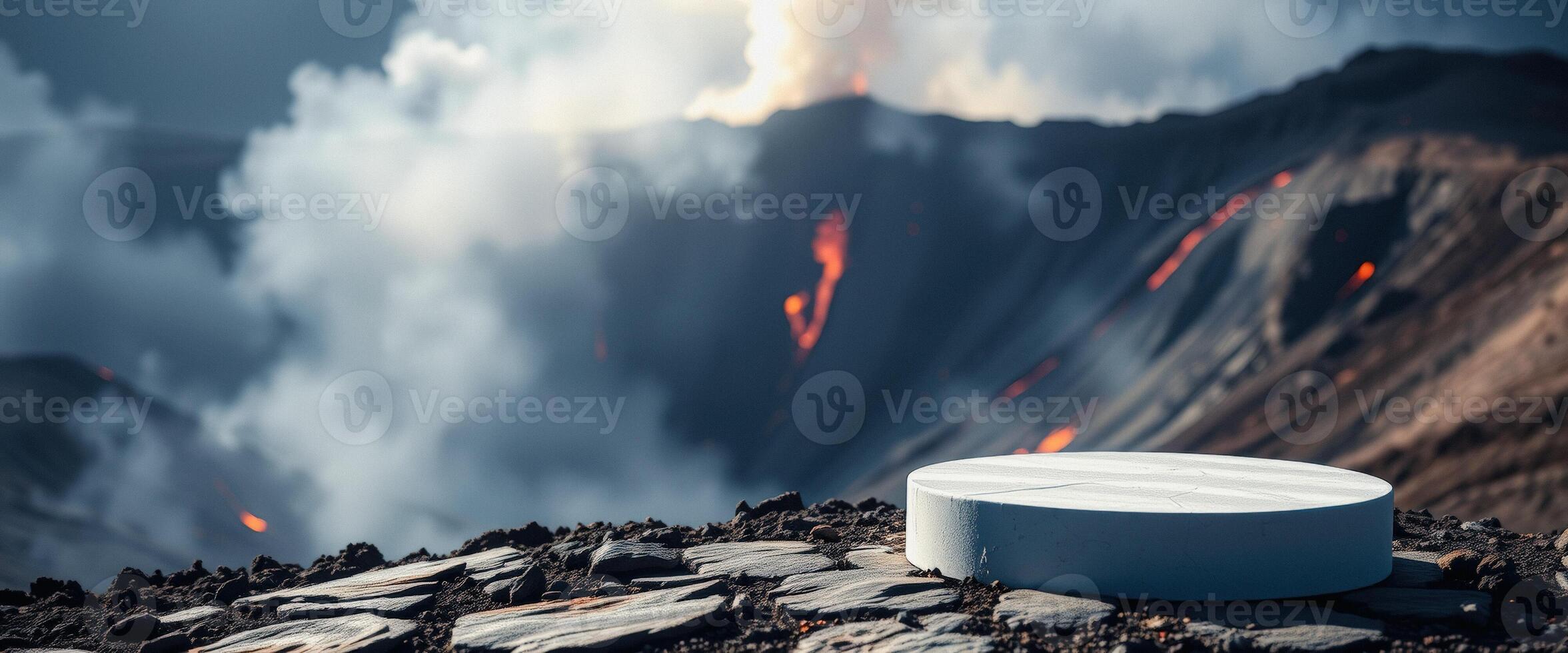 White Platform on a Volcano photo