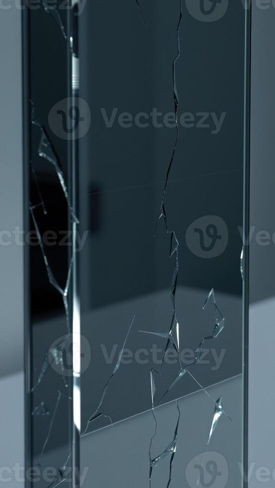 Broken Glass Window Pane photo
