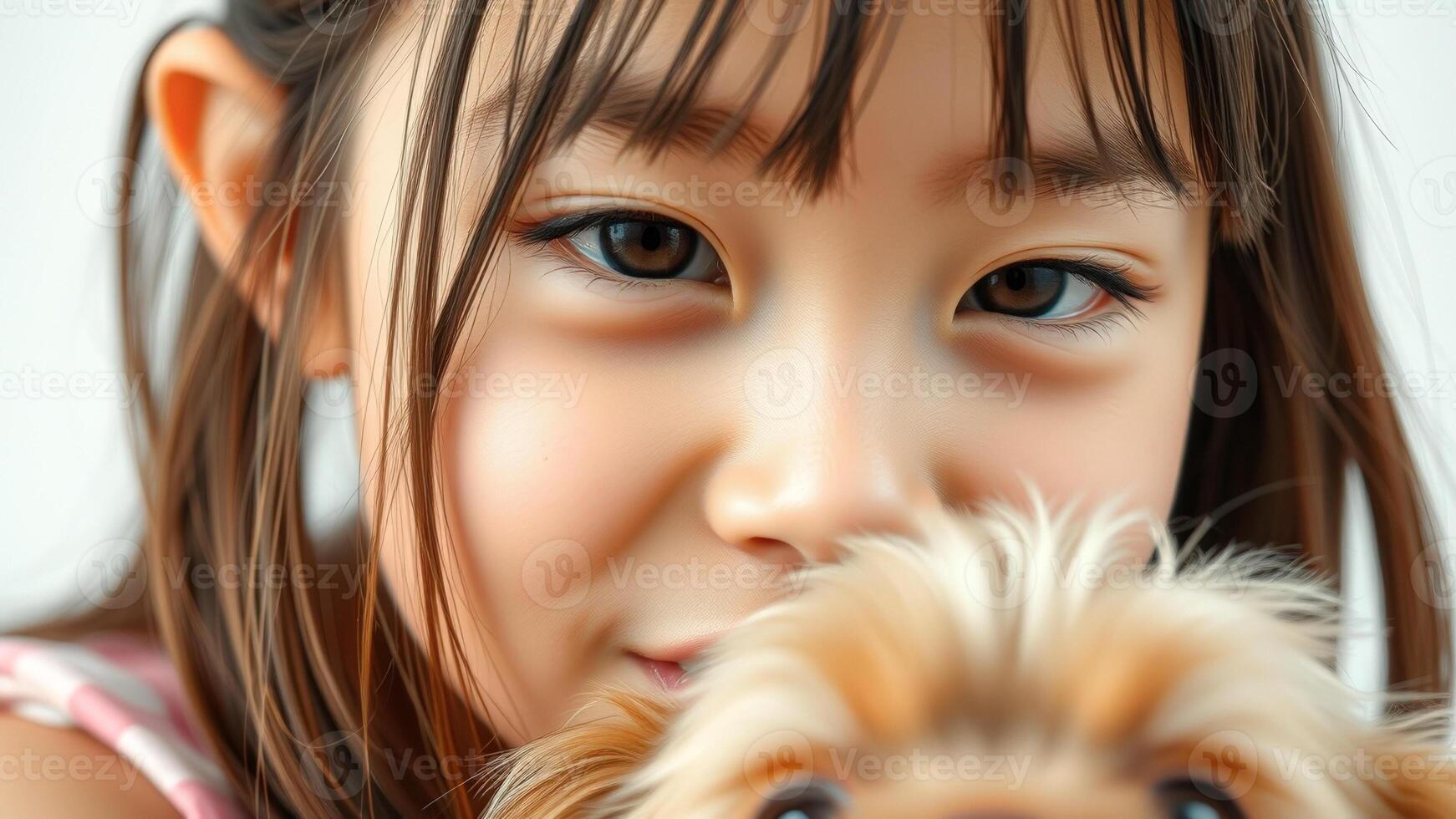 Little Girl and Puppy Love photo