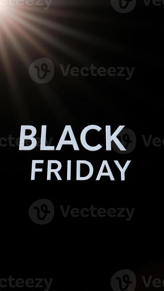 Black Friday Sale Banner with Light Rays photo