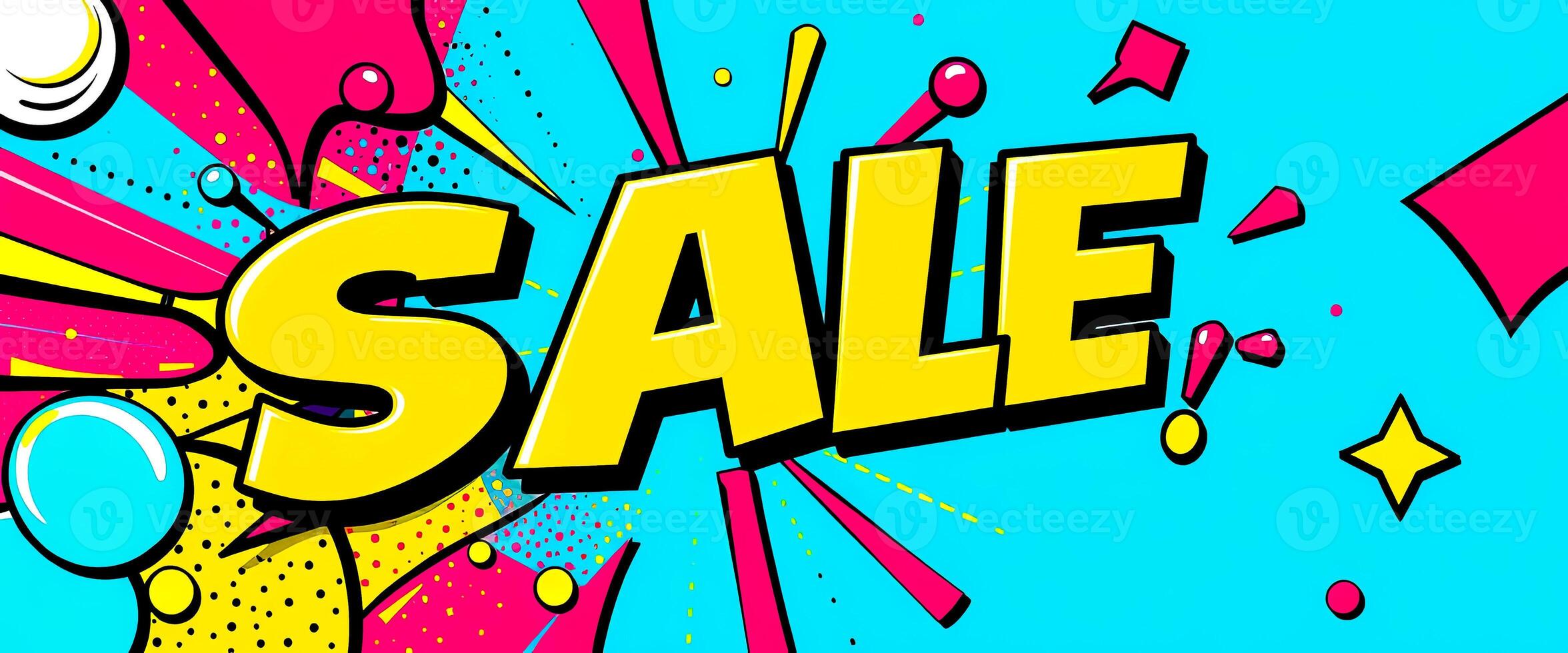 Sale Comic Book Style Banner photo