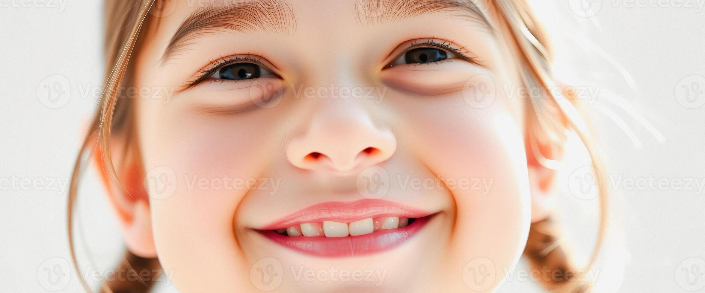 Closeup portrait of a smiling young girl photo