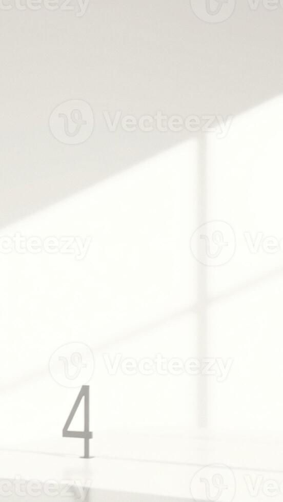 Minimalist Number 4 with Soft Light photo