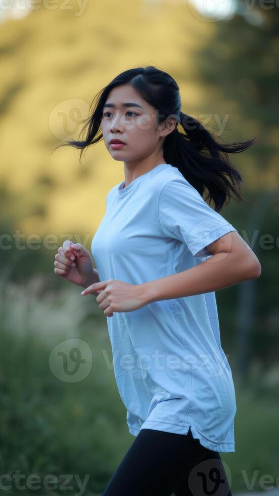 Woman Running in the Park photo