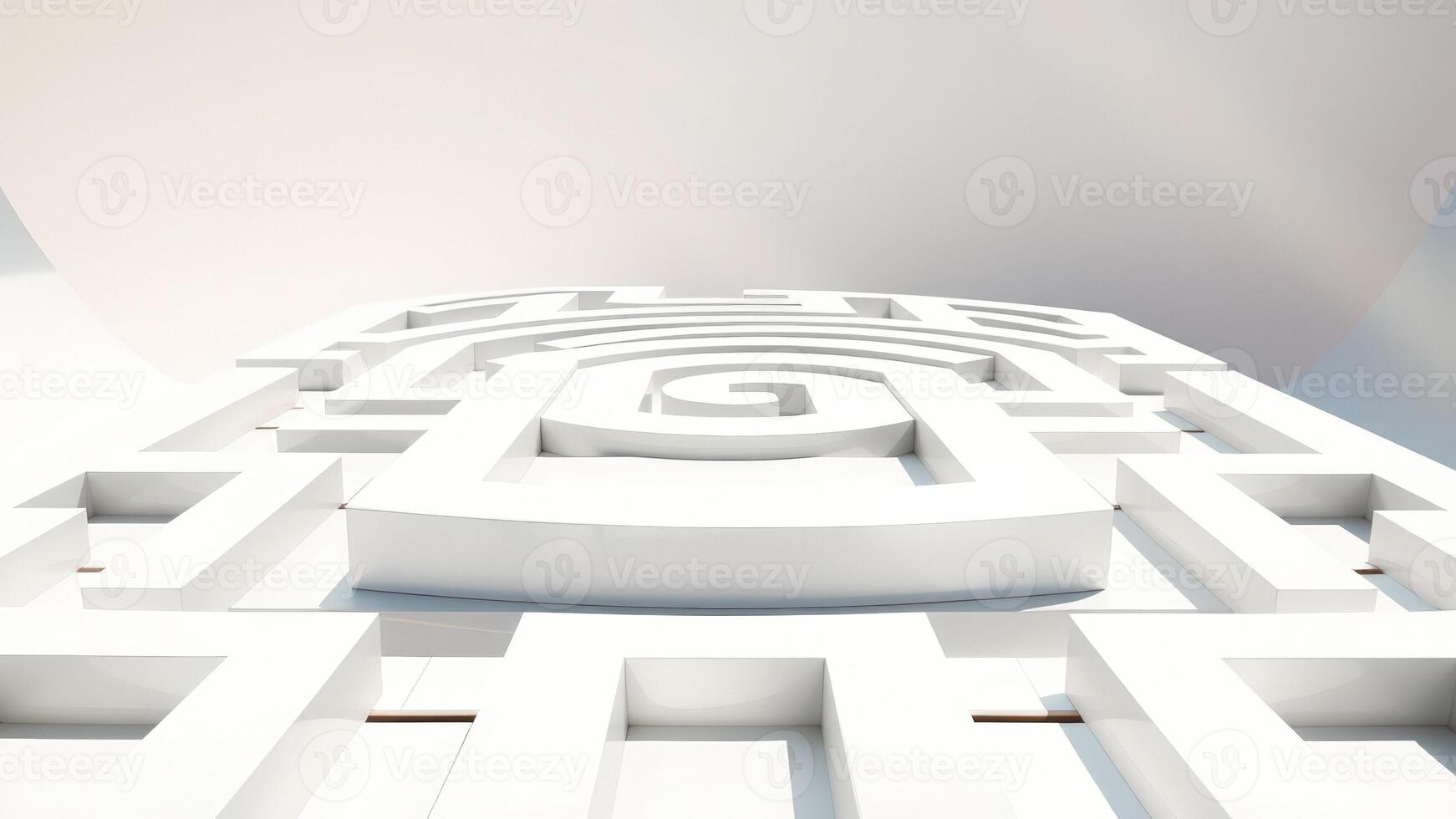 Abstract White Maze photo