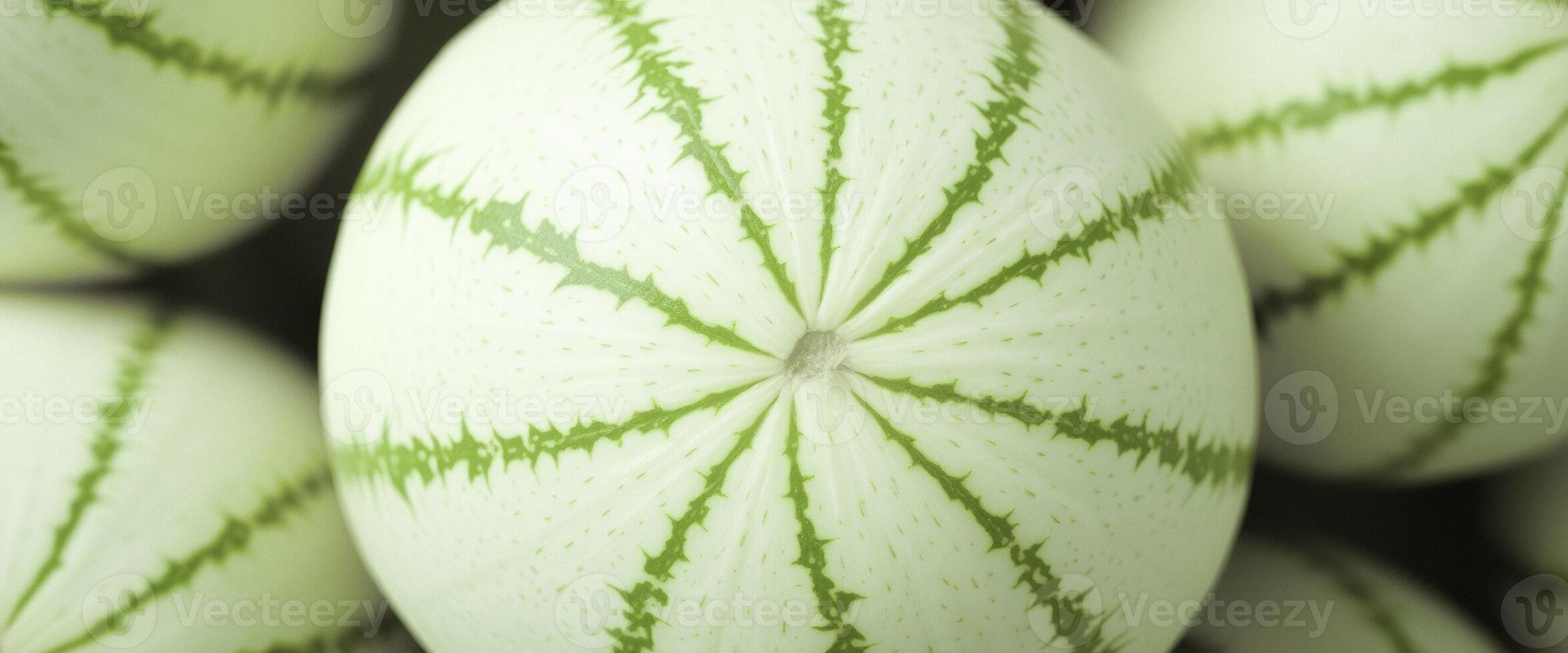 Closeup of a Green Watermelon Rind photo