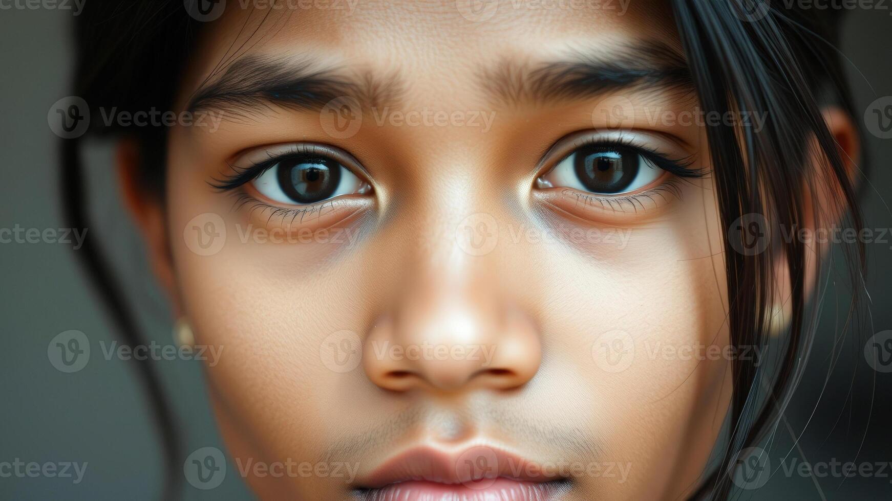 Close-up of a Young Girl's Eyes photo
