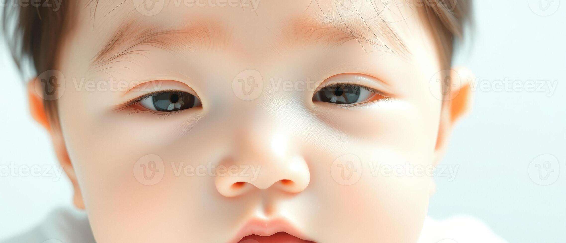 Close-up of baby's face photo