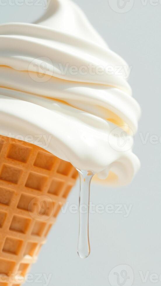Melting Ice Cream Cone photo