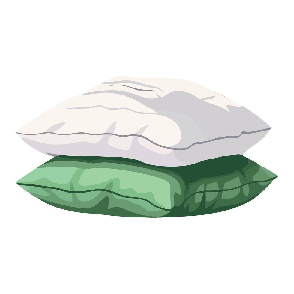 Pillows on white background illustration vector