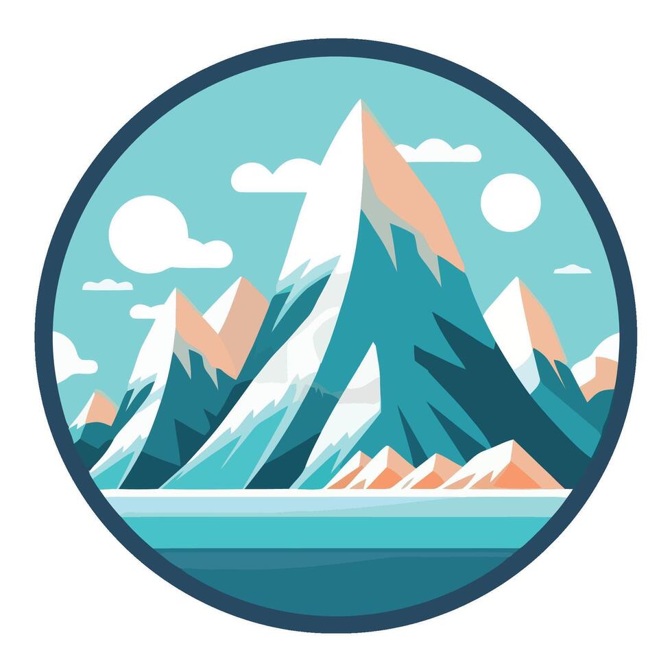 Mountain landscape illustration vector
