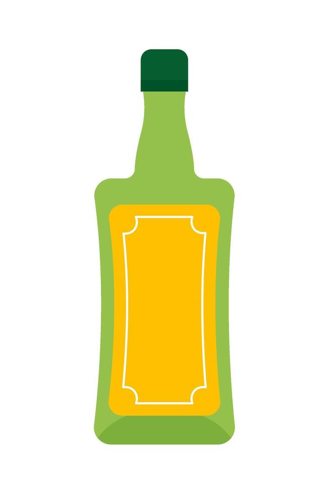 A bottle of vinegar on a white background vector