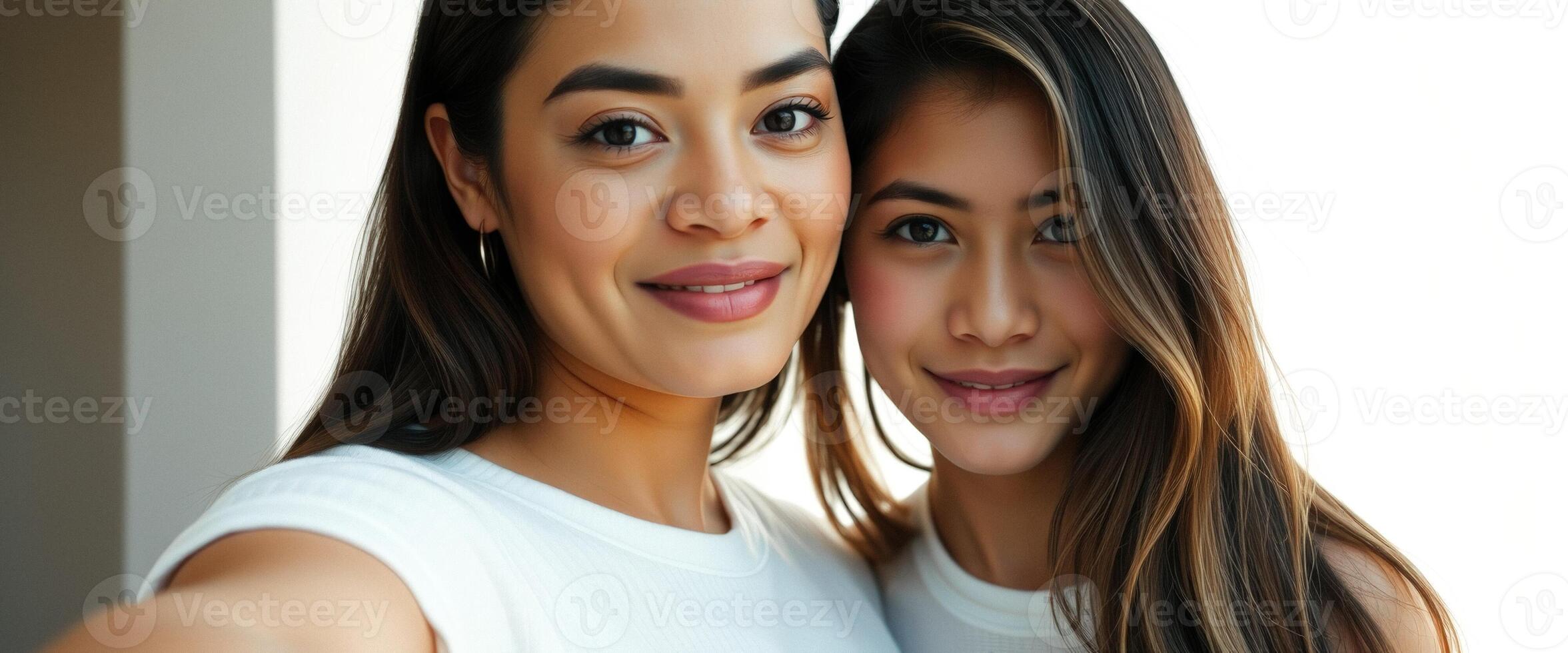 Close Up of Two Smiling Women photo