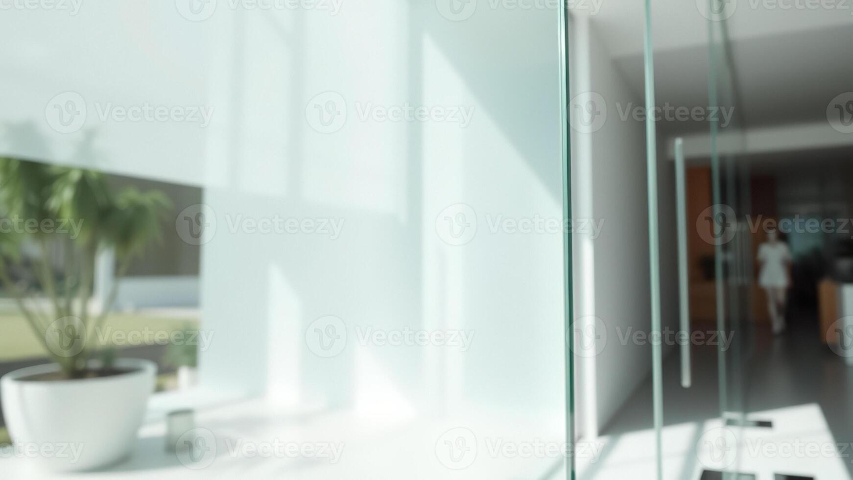 Glass Partition Wall in Modern Interior photo