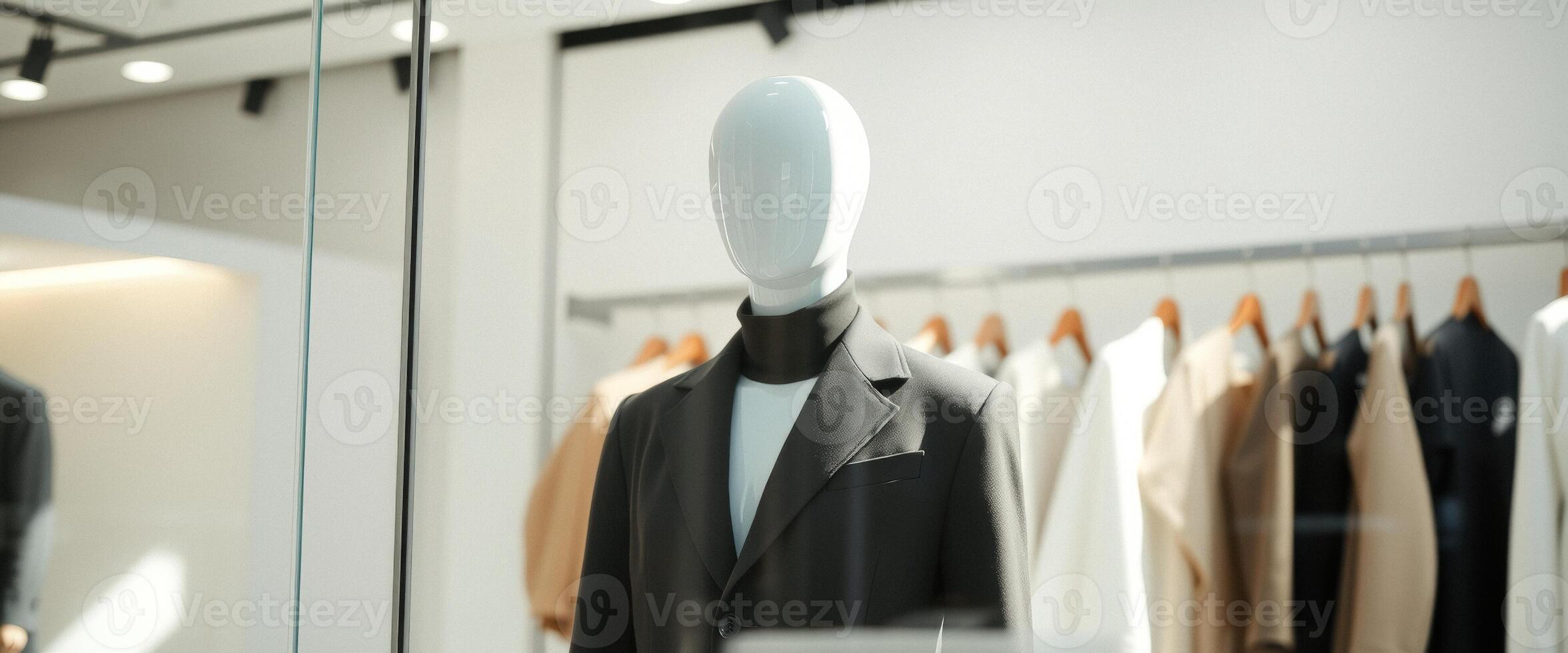 Mannequin in a Suit in a Clothing Store photo