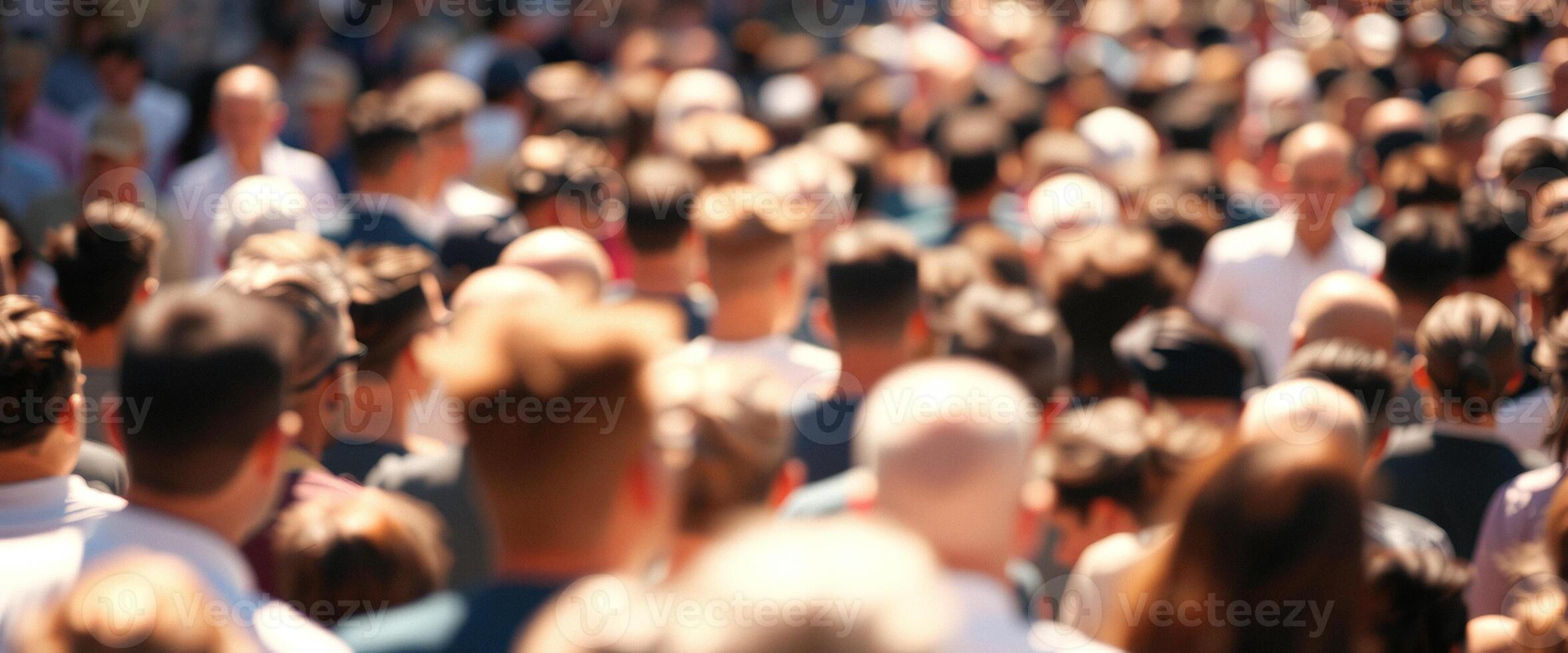 Blurred Crowd of People photo