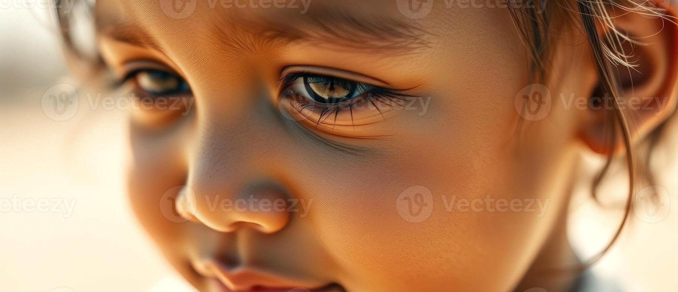 Close-Up of a Child's Eye and Nose photo
