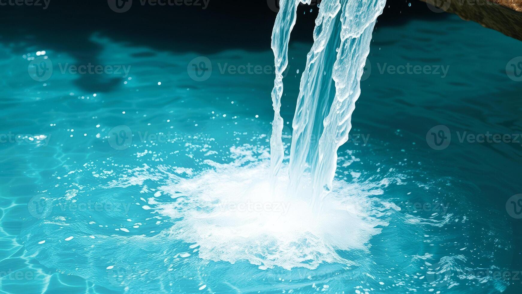 Water Flowing Into Pool photo