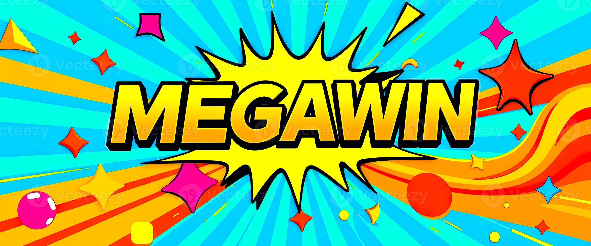 Mega Win Comic Book Style Announcement photo