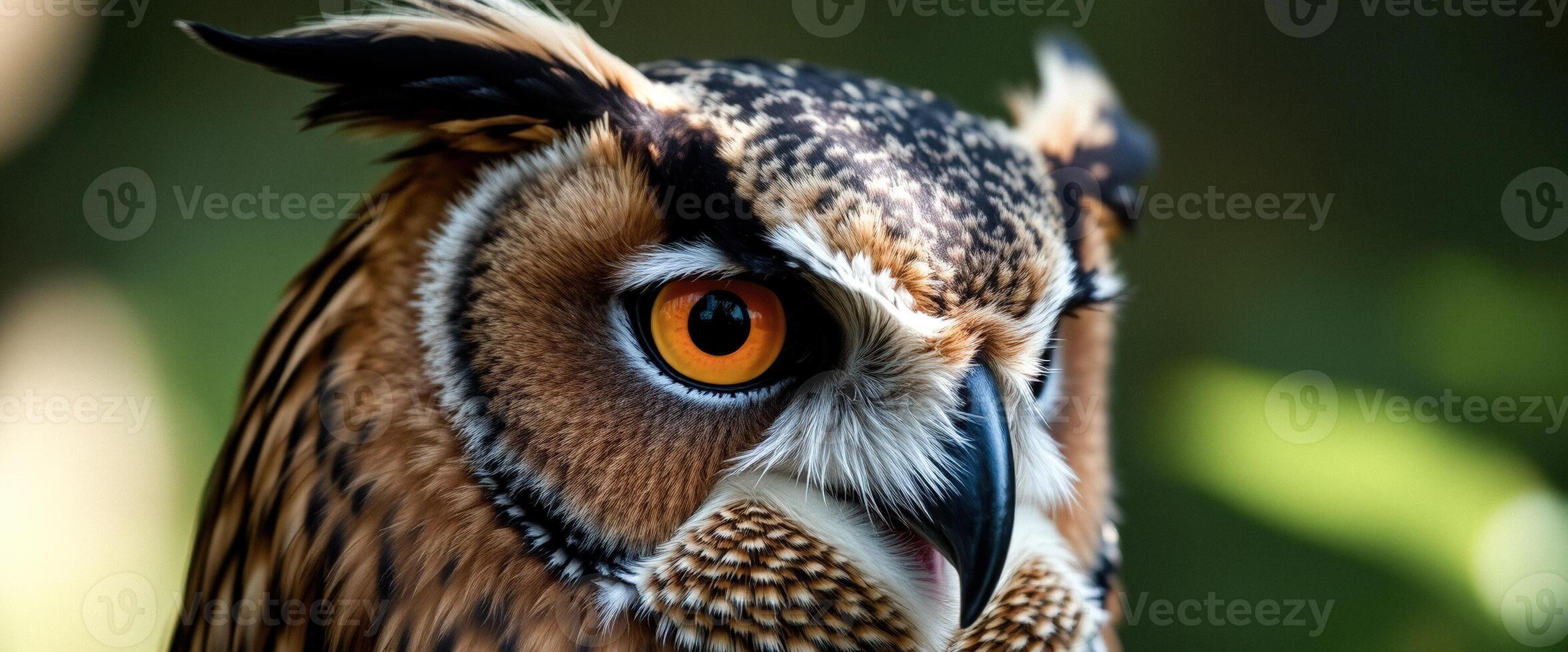 Close-Up of an Owl's Eye photo