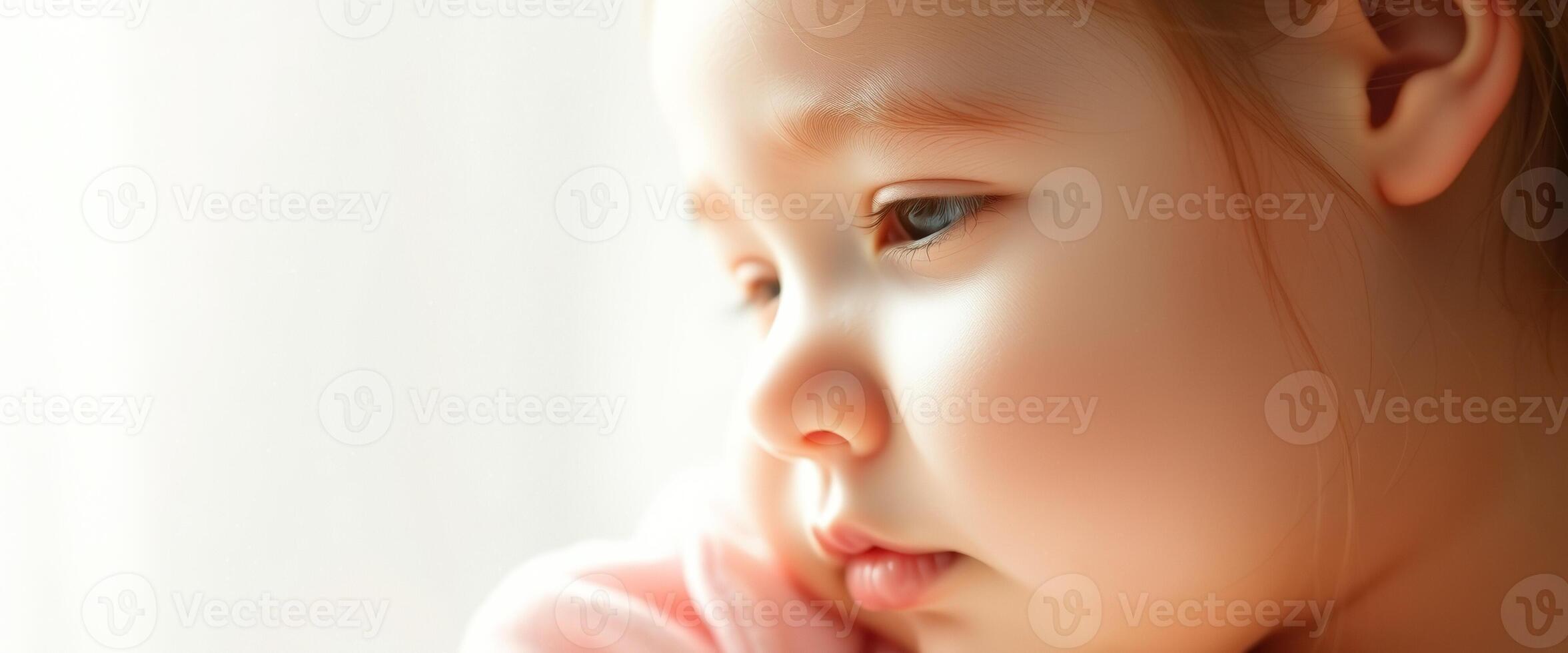 Close-up of a little girl's face photo