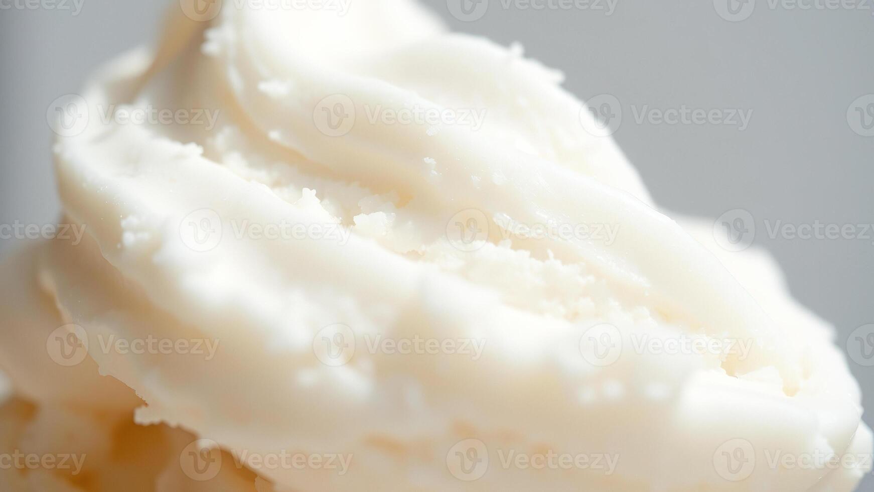 Close Up of Creamy Vanilla Ice Cream photo