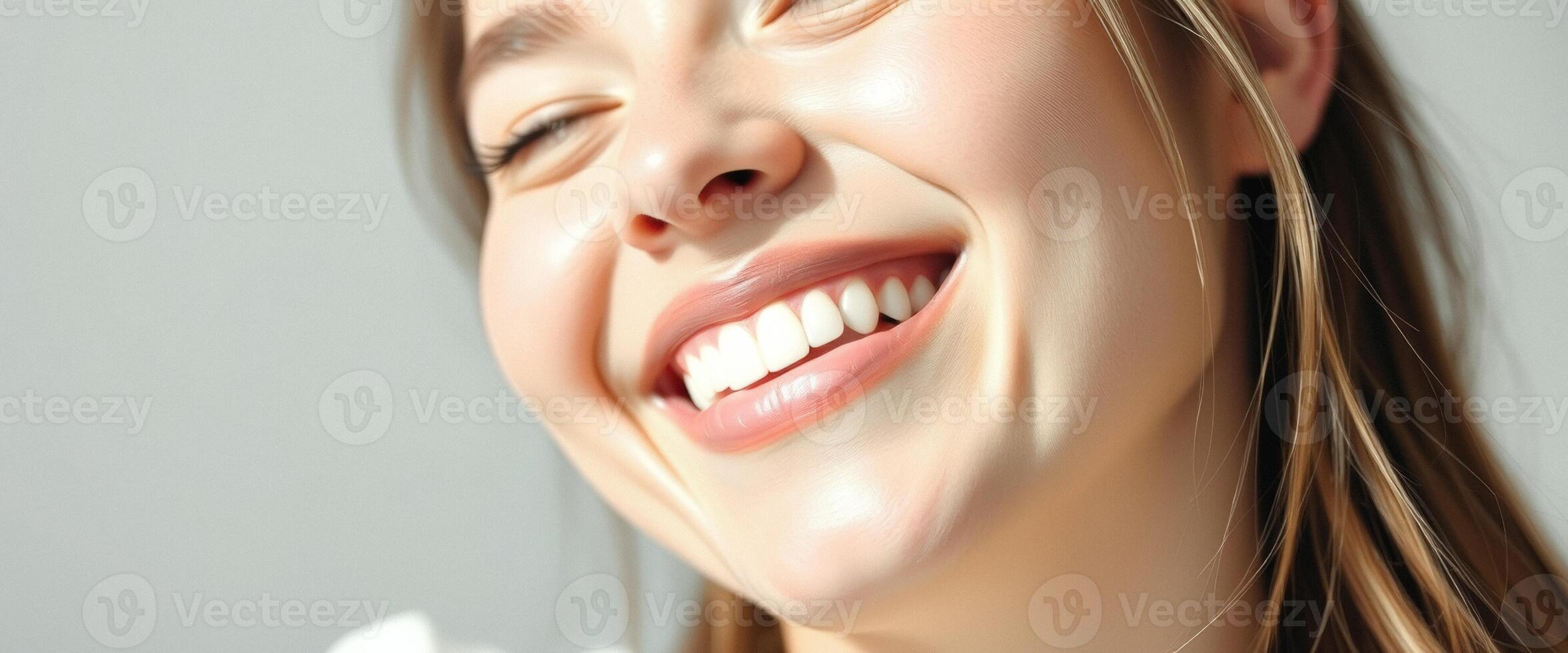 Close-up of a Woman's Smiling Face photo