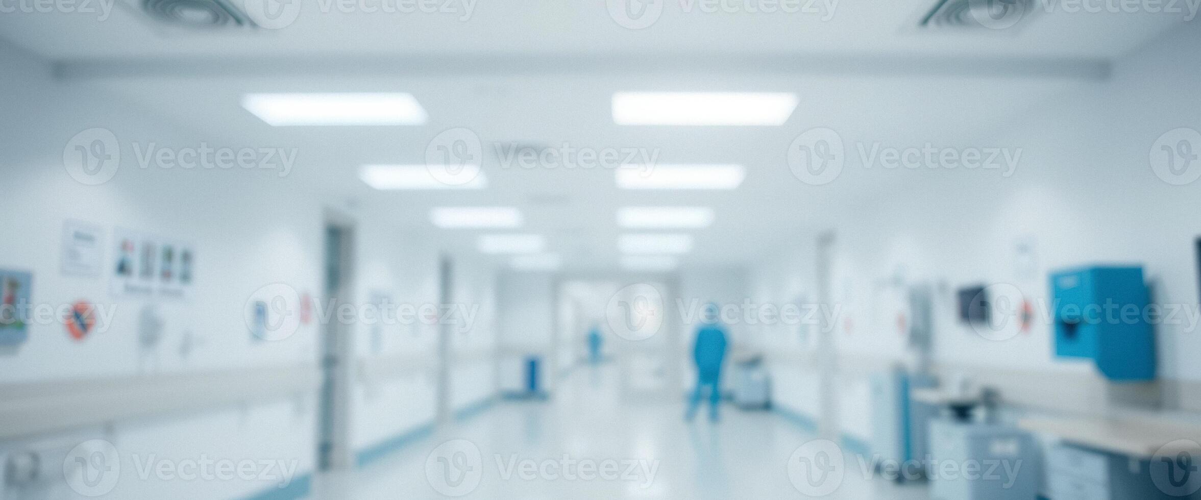 Blurred Hospital Corridor photo