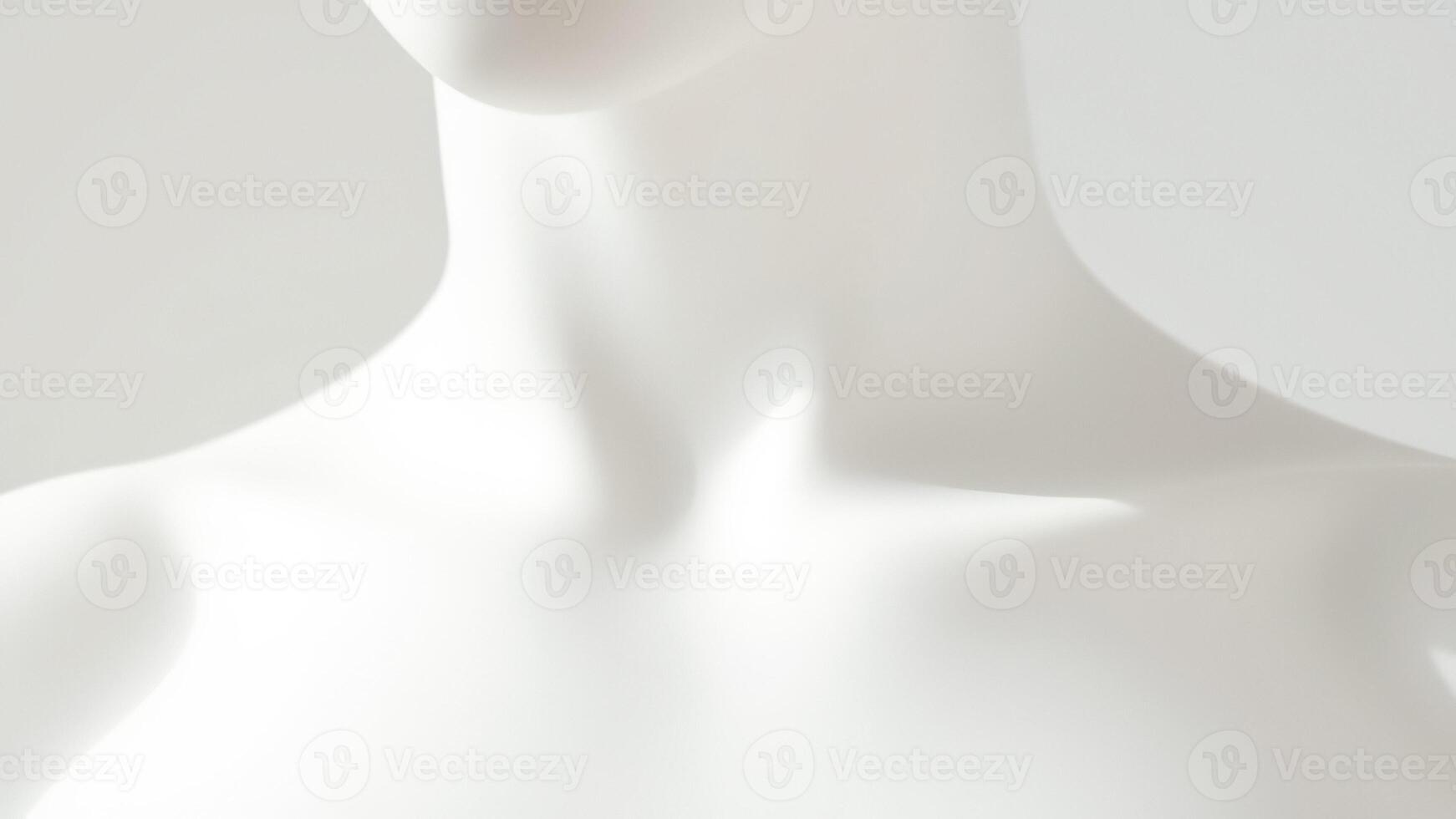 Close-up of a White Mannequin's Neck and Shoulders photo