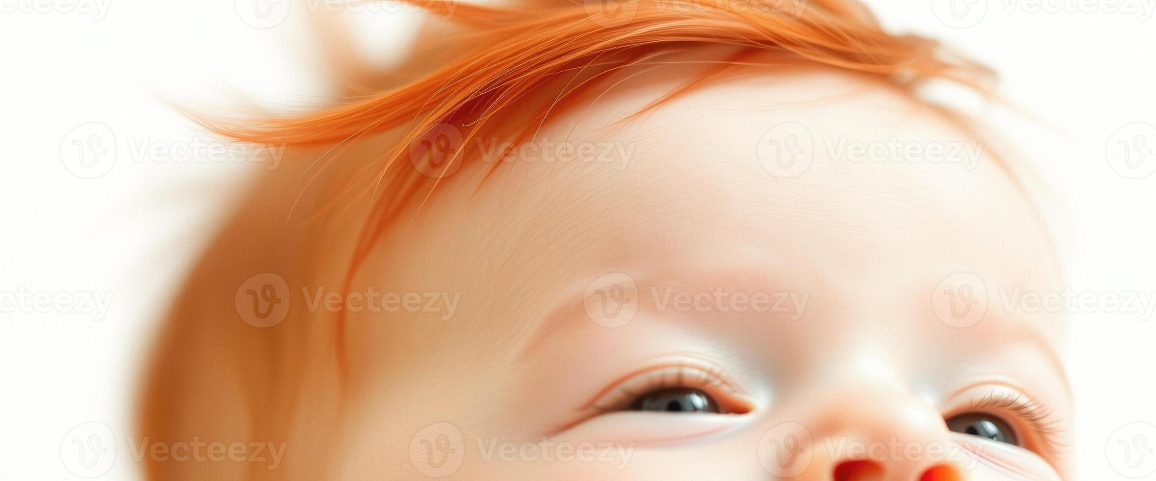 Baby's Red Hair Close Up photo