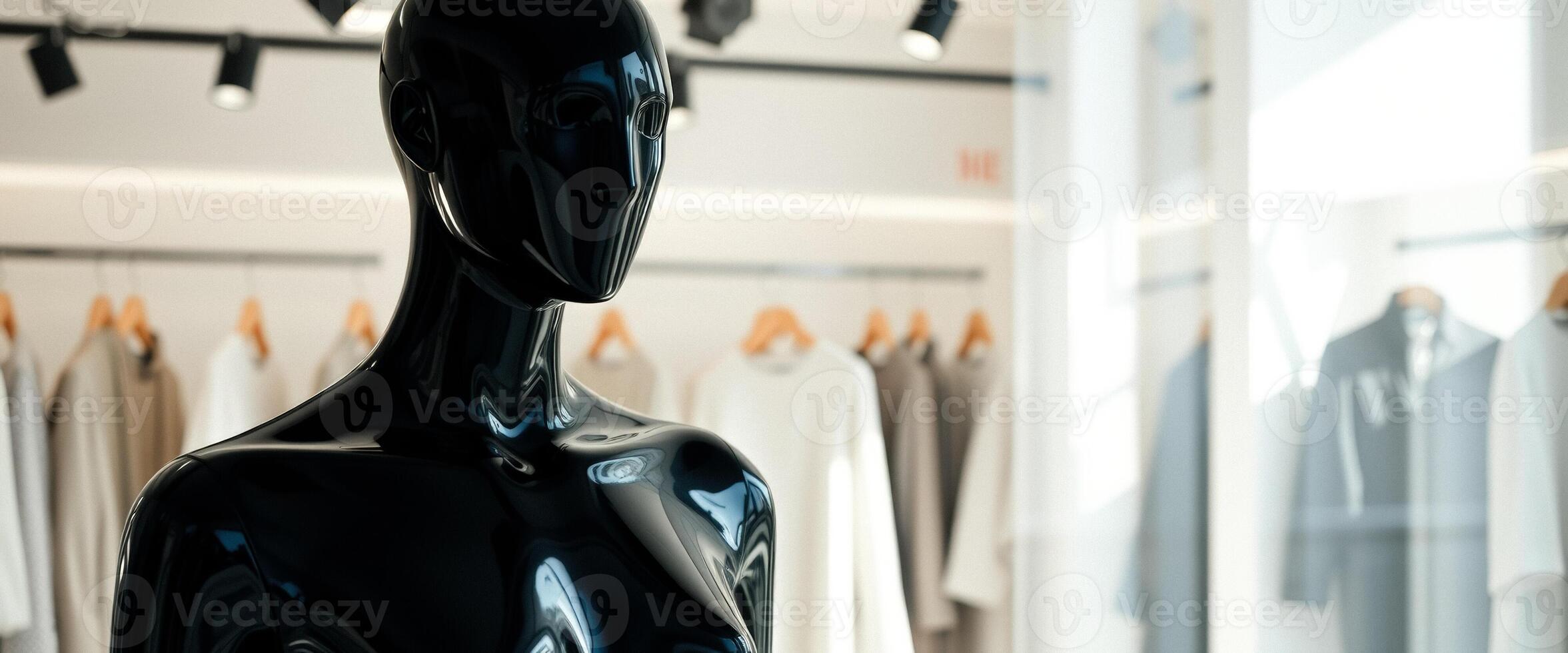 Black Mannequin In A Clothing Store photo