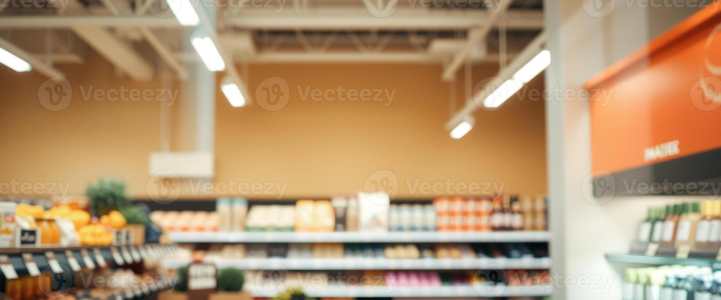 Blurred Supermarket Aisle photo