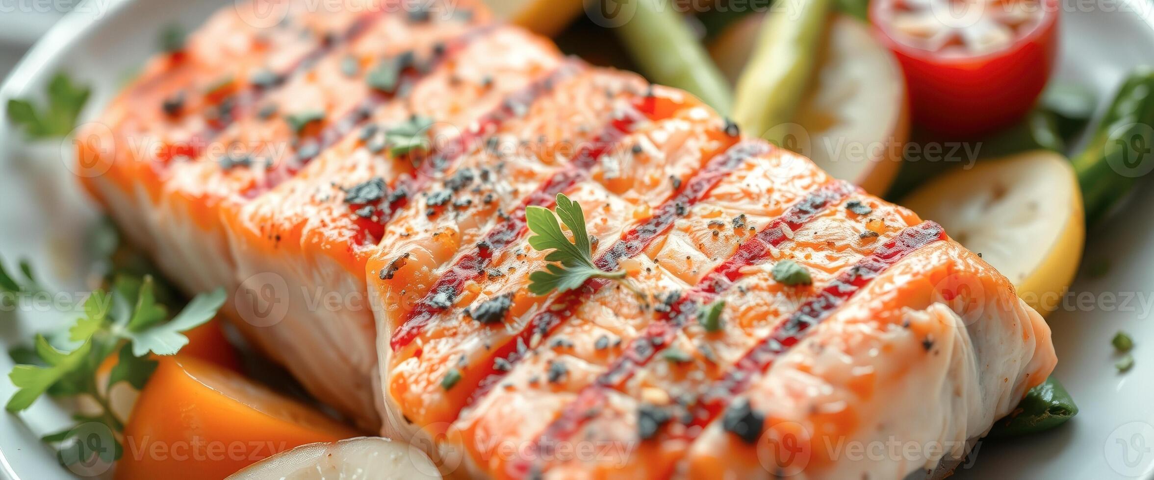 Grilled Salmon with Vegetables photo