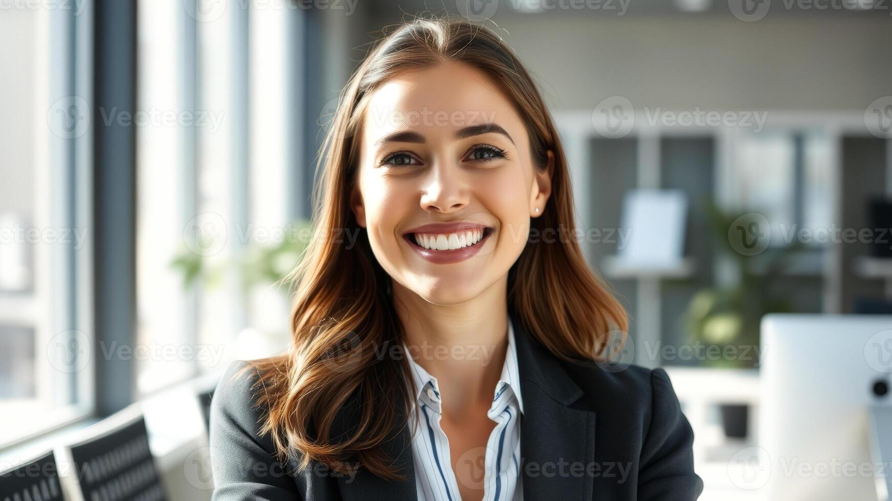 Portrait of a Beautiful Businesswoman Smiling photo