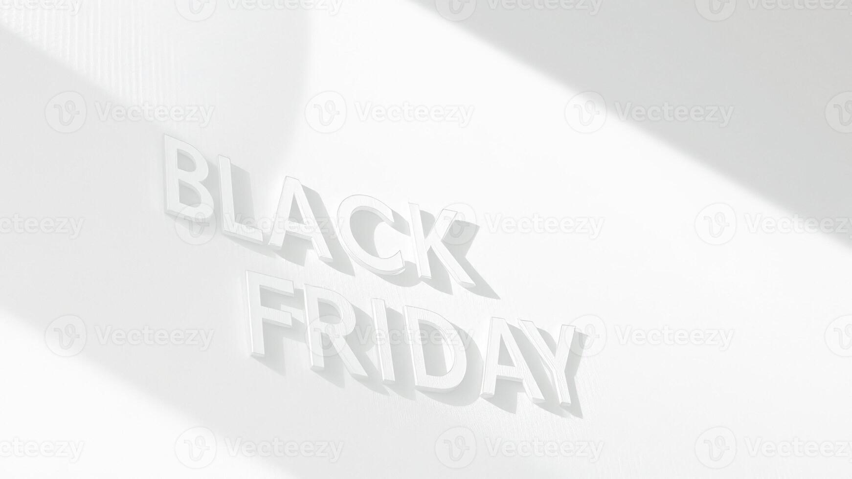 Black Friday Text with White Background photo